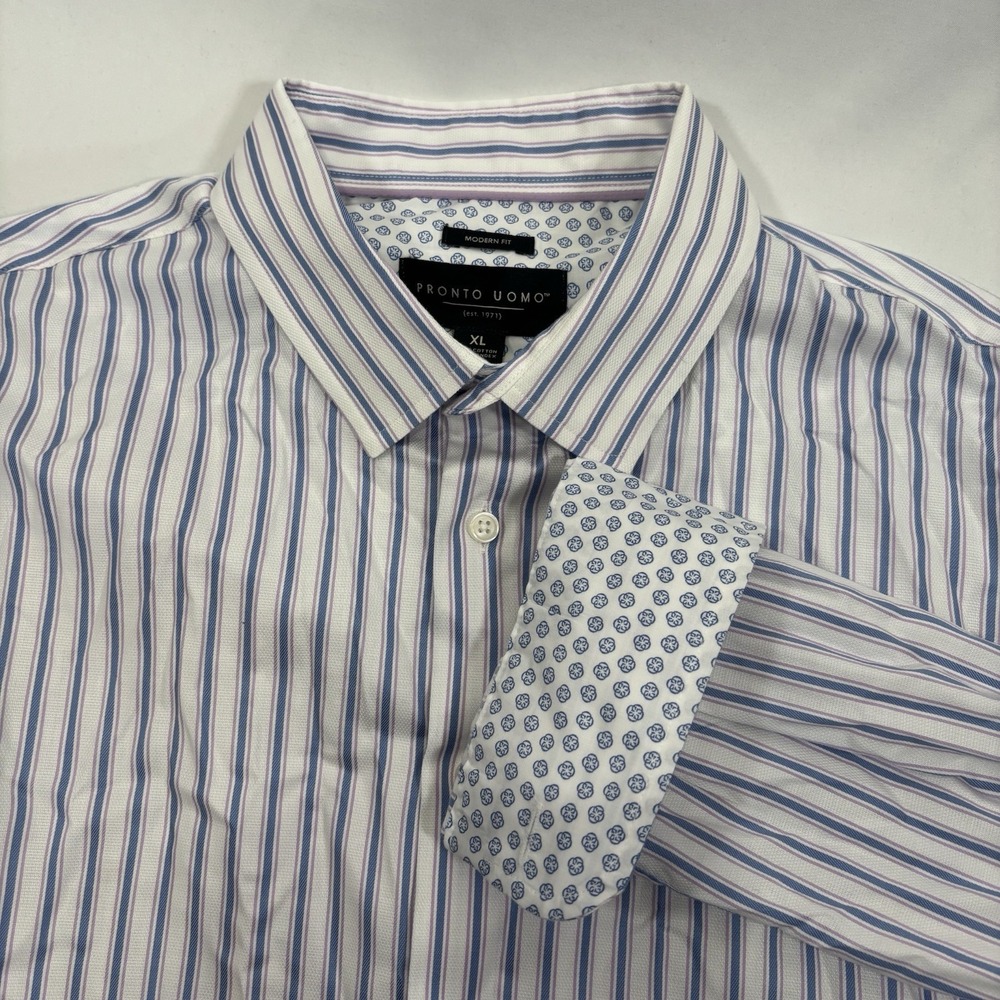 Pronto Uomo Platinum Men's XL Long Sleeve Button Down Shirt